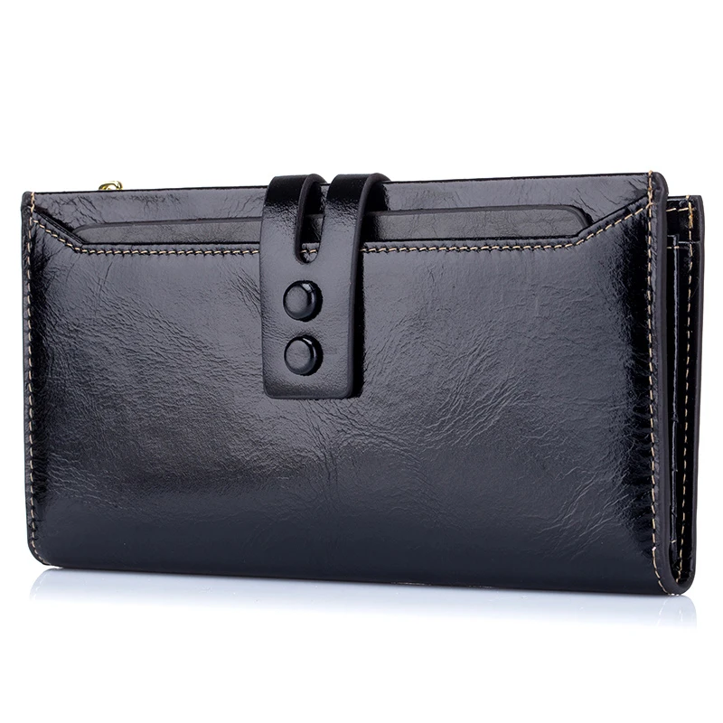 New Arrivals Long Retro Large Capacity Women Zipper Wallets Hot Genuine Oil Wax Leather Clutch Purse with Detachable Card Slots
New Arrivals Long Retro Large Capacity Women Zipper Wallets Hot Genuine Oil Wax Leather Clutch Purse with Detachable Card Slots