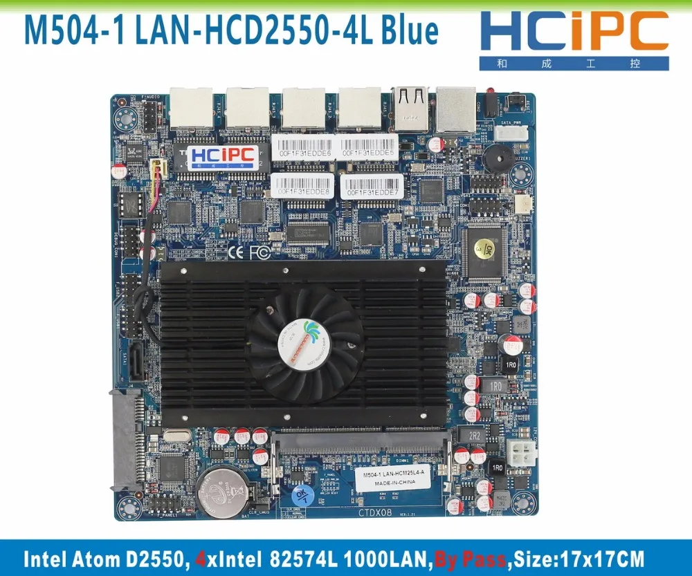HCiPC M504-1 (BlueF) D2550 4LAN материнская плата By Pass брандмауэр Материнская система |