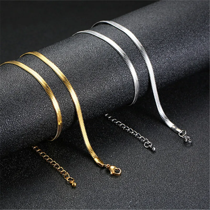 Stainless Steel Flat Snake chain Choker Adjustable Ladies Necklace Gold Silver For Men Women Jewelry
Stainless Steel Flat Snake chain Choker Adjustable Ladies Necklace Gold Silver For Men Women Jewelry