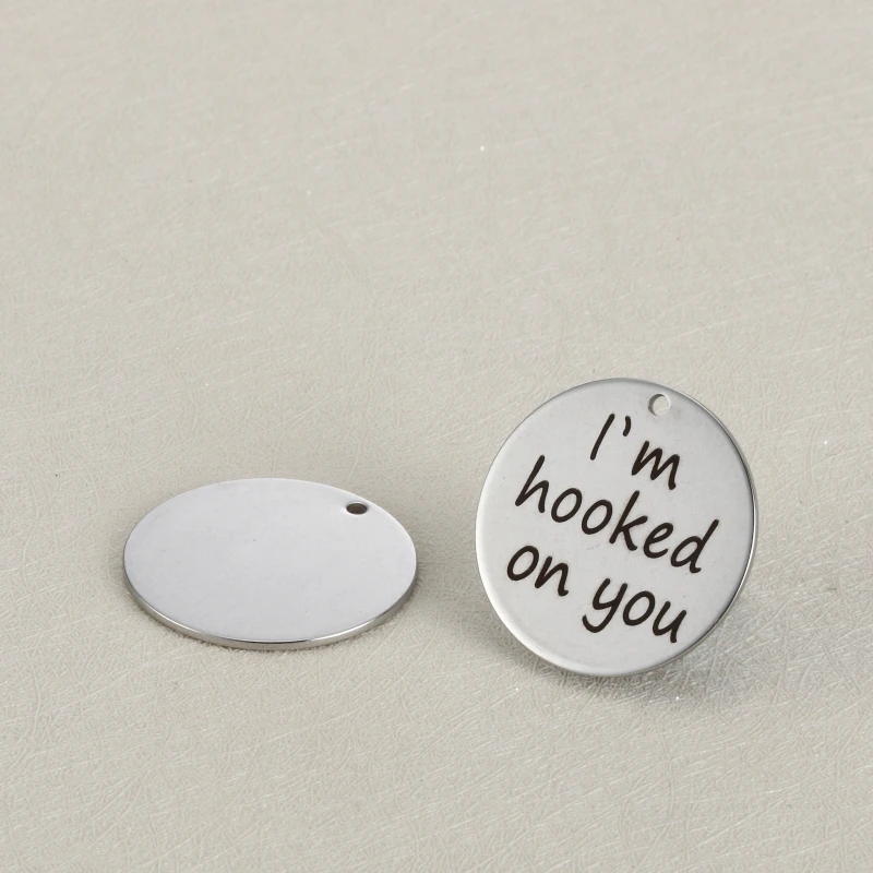 20pcs 25mm Stainless steel DIY handmade jewelry Lettering I'm hooked on you charm for jewelry making
20pcs 25mm Stainless steel DIY handmade jewelry Lettering I'm hooked on you charm for jewelry making