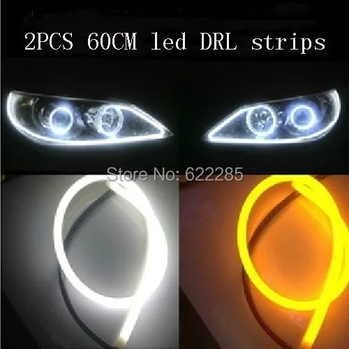 2x 60cm LED Headlight Strip With Turn Signal Car Angel Eye DRL Head Lamp Switchback Tube Style Decorative Daytime Running Lights
2x 60cm LED Headlight Strip With Turn Signal Car Angel Eye DRL Head Lamp Switchback Tube Style Decorative Daytime Running Lights