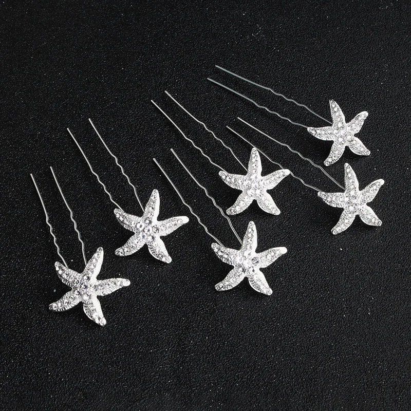 SLBRIDAL Silver Color Alloy Starfish Wedding Hair Pin Stickers Bridal Hair pin Wedding Hair piece accessories Women Hair Jewelry
SLBRIDAL Silver Color Alloy Starfish Wedding Hair Pin Stickers Bridal Hair pin Wedding Hair piece accessories Women Hair Jewelry