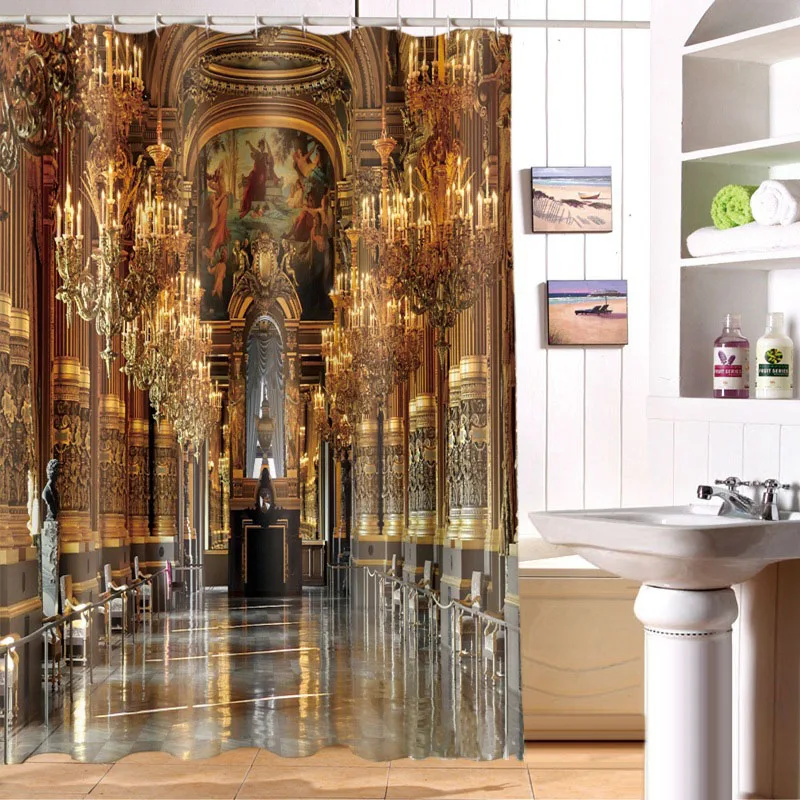 MYRU 3D Print Waterproof Palace Shower Curtains Bath Products Bathroom Decor with Hooks
MYRU 3D Print Waterproof Palace Shower Curtains Bath Products Bathroom Decor with Hooks