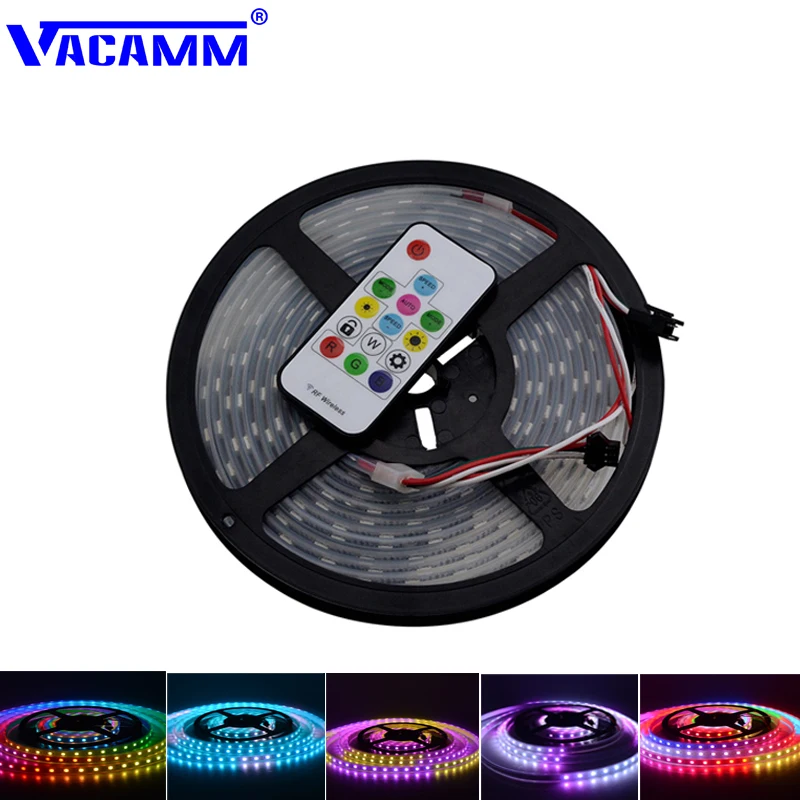 Vacamm WS2812 DC5V Waterproof Multicolored Strip Light Swimming Pool / Fish Tank / Garden For Home Decoration Lighting 4M/5M
Vacamm WS2812 DC5V Waterproof Multicolored Strip Light Swimming Pool / Fish Tank / Garden For Home Decoration Lighting 4M/5M