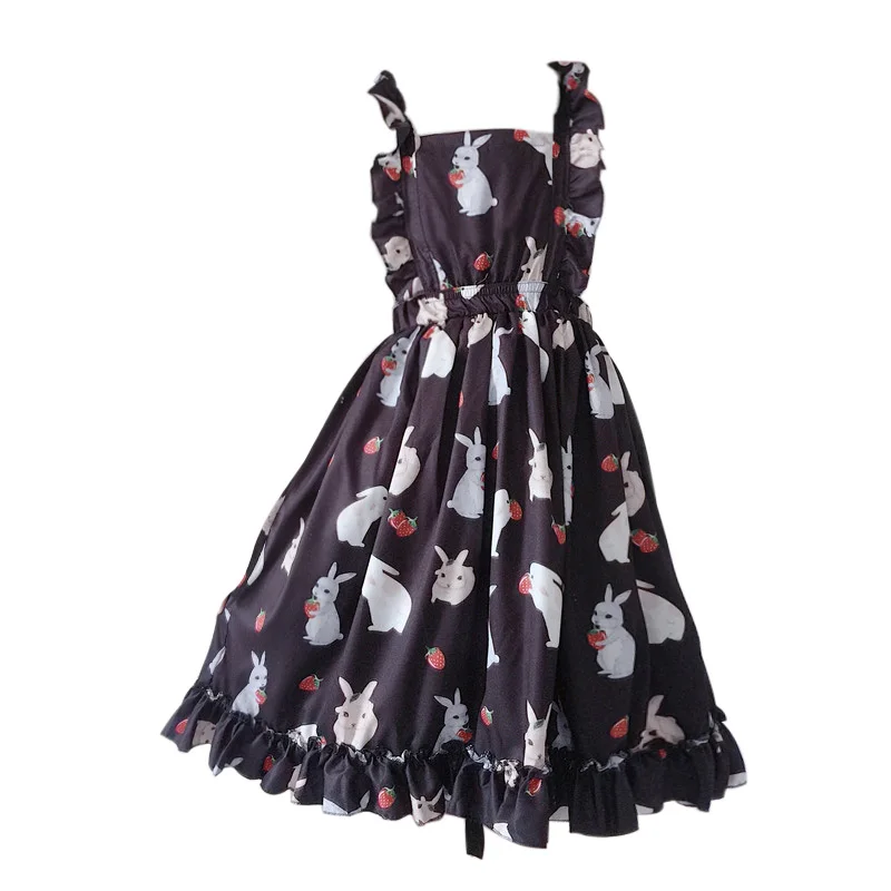 Black&Pink Bunny Strawberry Printed Suspender Straps Dress Japanese Soft Sister JSK Pretty Girl Lovely Kawaii Overalls Dresses
Black&Pink Bunny Strawberry Printed Suspender Straps Dress Japanese Soft Sister JSK Pretty Girl Lovely Kawaii Overalls Dresses