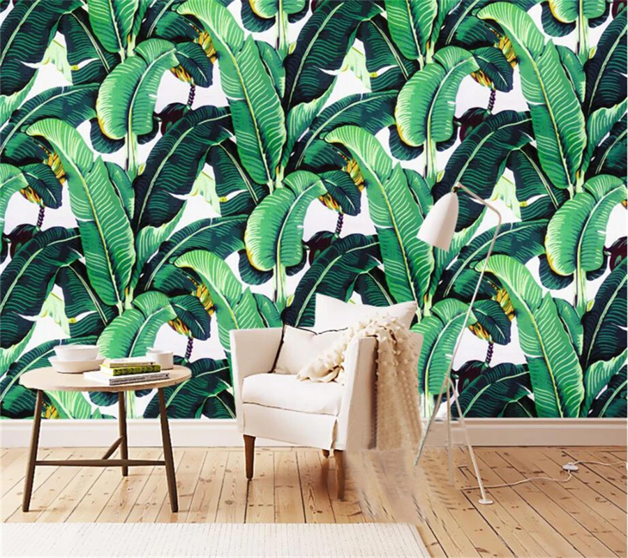 beibehang Custom 3d wallpaper European vintage hand-painted rainforest plant banana leaf Idyllic wall paper background wall
beibehang Custom 3d wallpaper European vintage hand-painted rainforest plant banana leaf Idyllic wall paper background wall