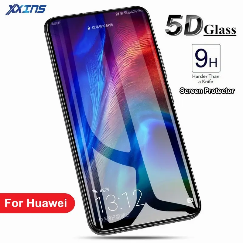 Защитное стекло для huawei P10 P20 P30 lite Nova 3E 4E Honor 7C 8C 8X9 10 View 20 V9 5D полноэкранный чехол