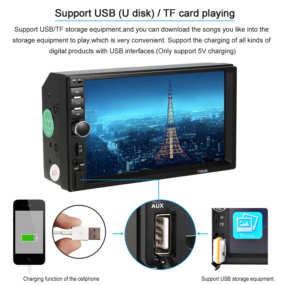 KKmoon 7" Car Video MP5 Multimedia Player 2 din Car Radio With Rearview Camera Remote Control For passat b6 b7 ford focus 2
KKmoon 7" Car Video MP5 Multimedia Player 2 din Car Radio With Rearview Camera Remote Control For passat b6 b7 ford focus 2
