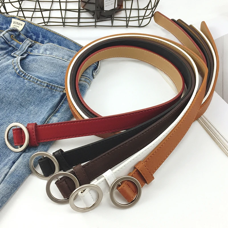 female casual round buckle Belts women dress jeans thin ladies faux Suede leather straps ceinture AD0356
female casual round buckle Belts women dress jeans thin ladies faux Suede leather straps ceinture AD0356