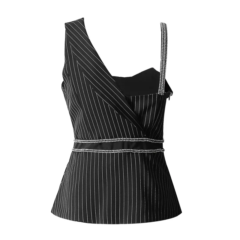 Ladies Top 2019 tough your sparkling diamond Stripe Irregular Cropped Off Shoulder Sexy Rhinestone Chain Jacket 1041
Ladies Top 2019 tough your sparkling diamond Stripe Irregular Cropped Off Shoulder Sexy Rhinestone Chain Jacket 1041