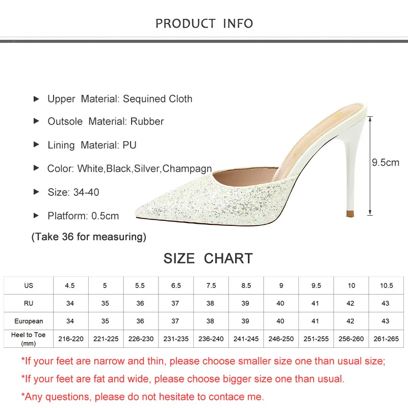 2019 New Summer Women Mules Slippers High Thin Heel Pointed Toe Sexy Fashion Bling Women Shoes White Outside Slippers
2019 New Summer Women Mules Slippers High Thin Heel Pointed Toe Sexy Fashion Bling Women Shoes White Outside Slippers
