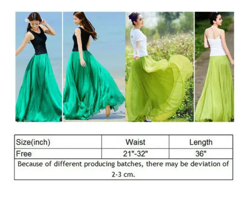 Meihuida 2019 Womens Boho Double Layer Chiffon Long Maxi Skrits Summer Beach Casual Sundress Skirt Faldas De Mujer
Meihuida 2019 Womens Boho Double Layer Chiffon Long Maxi Skrits Summer Beach Casual Sundress Skirt Faldas De Mujer
