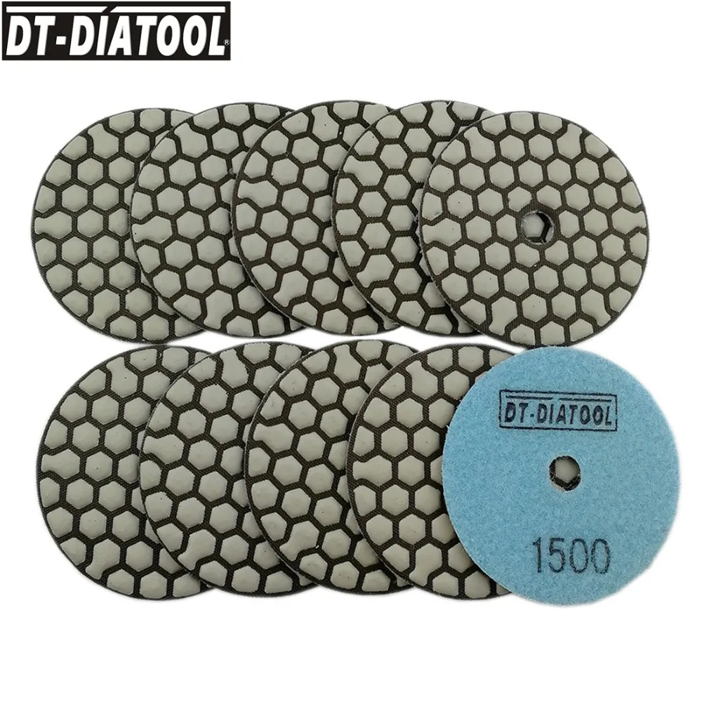 DT-DIATOOL 10 шт./компл. Полировальные Алмазные Гибкие Полировальные колодки для сухой полировки без воды диаметром 80 мм 3 дюйма #1500
DT-DIATOOL 10 шт./компл. Полировальные Алмазные Гибкие Полировальные колодки для сухой полировки без воды диаметром 80 мм 3 дюйма #1500