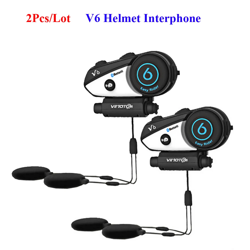 2 шт./лот Vimoto V6 Интерком Way Радио BT интерфон Многофункциональный мотоцикл для