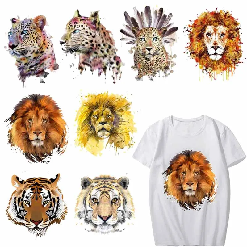 Iron on Tiger Lion Leopard Patches for Clothing DIY T-shirt Applique Heat Transfers Vinyl Stickers for Clothes Thermal Press
Iron on Tiger Lion Leopard Patches for Clothing DIY T-shirt Applique Heat Transfers Vinyl Stickers for Clothes Thermal Press