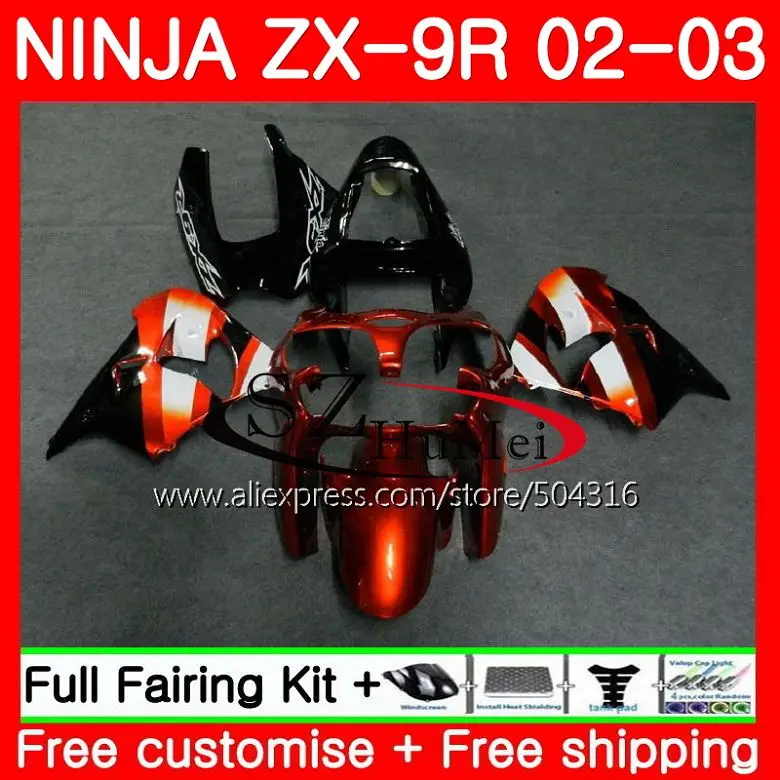 Body For KAWASAKI NINJA ZX-9R 02-03 ZX900 ZX 900 ZX9 R 17SH19 900CC ZX 9 R ZX9R 02 03 ZX 9R 2002 2003 Fairings kit Orange blk
Body For KAWASAKI NINJA ZX-9R 02-03 ZX900 ZX 900 ZX9 R 17SH19 900CC ZX 9 R ZX9R 02 03 ZX 9R 2002 2003 Fairings kit Orange blk
