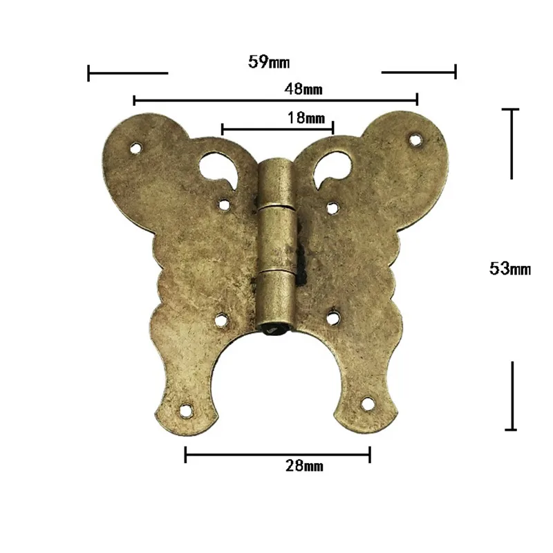 Brass Butterfly Hinge Decor Door Hinges Wooden Gift Jewelry Box Hinge Fittings for Furniture Hardware+Srew,59*53mm
Brass Butterfly Hinge Decor Door Hinges Wooden Gift Jewelry Box Hinge Fittings for Furniture Hardware+Srew,59*53mm