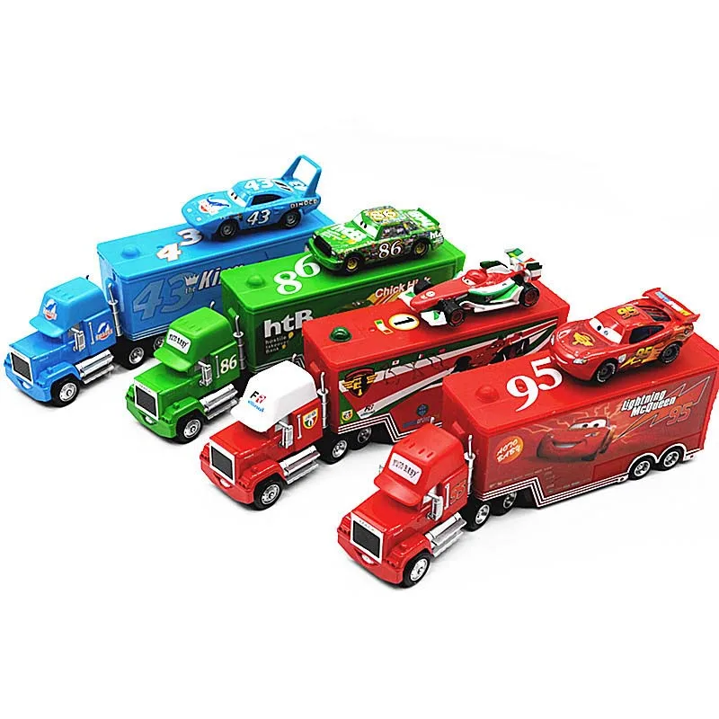2022 New Disney Pixar Cars Mack Truck +Small Car Mcqueen Jackson Storm 1:55 Diecast Metal Alloy Car Toys Gift For Childrens
2022 New Disney Pixar Cars Mack Truck +Small Car Mcqueen Jackson Storm 1:55 Diecast Metal Alloy Car Toys Gift For Childrens