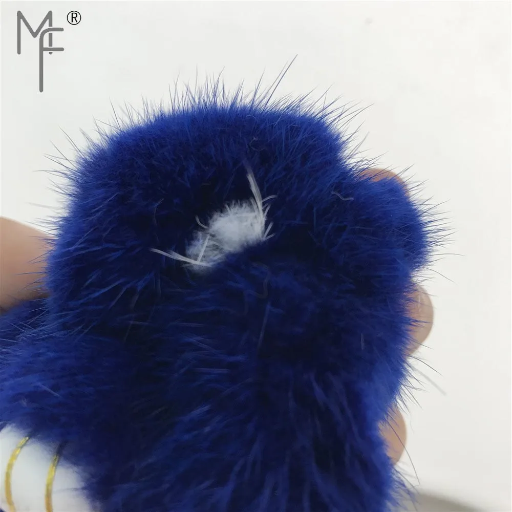 Magicfur - 8 см из натурального меха норки милый кролик Королевский синий кукольный