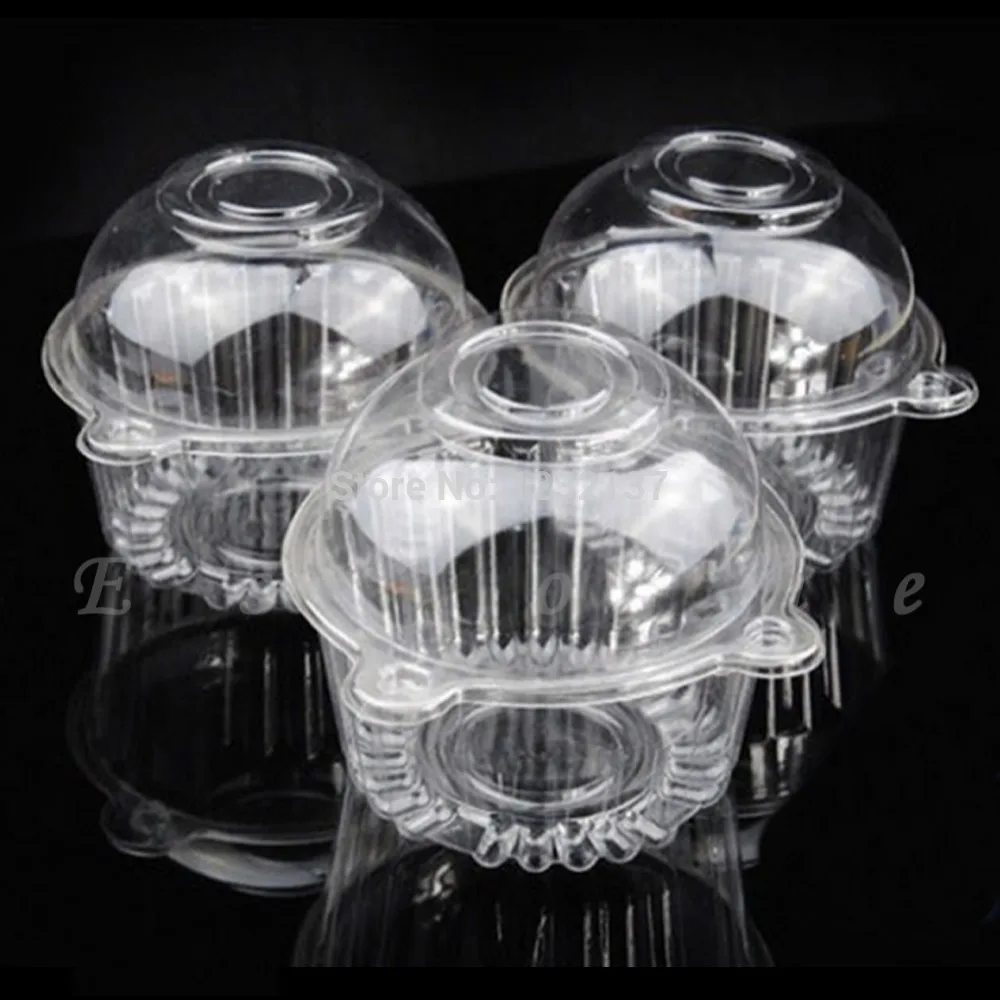 NEW 100pcs Clear Plastic Single Cupcake Cake Case Muffin Dome Holder Box Container for kitchen accessories
NEW 100pcs Clear Plastic Single Cupcake Cake Case Muffin Dome Holder Box Container for kitchen accessories