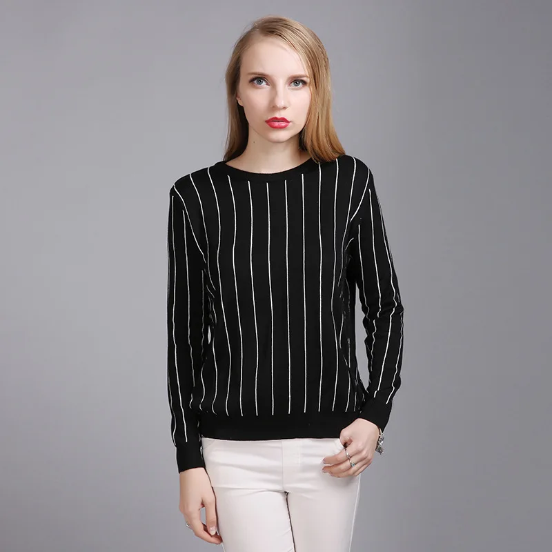 Jumper Time-limited Cotton Pullover 2019 European And American Ladies' New Autumn Sweater Women's Sleeved Striped Bottoming
Jumper Time-limited Cotton Pullover 2019 European And American Ladies' New Autumn Sweater Women's Sleeved Striped Bottoming