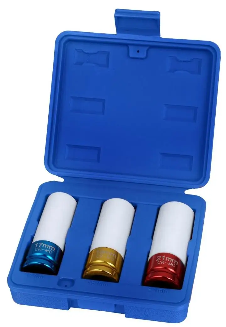 Luxury type 1/2" 17mm 19mm 21mm Pneumatic impact socket for Tyre injury prevention car service tool NO.B0013
Luxury type 1/2" 17mm 19mm 21mm Pneumatic impact socket for Tyre injury prevention car service tool NO.B0013