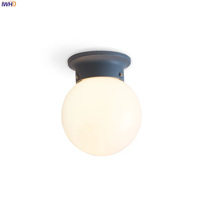 IWHD Colorful Nordic Modern LED Ceiling Light Fixtures Porch Corridor Bedroom Round Glass Ball Ceiling Lamp Plafonnier Lighting
IWHD Colorful Nordic Modern LED Ceiling Light Fixtures Porch Corridor Bedroom Round Glass Ball Ceiling Lamp Plafonnier Lighting