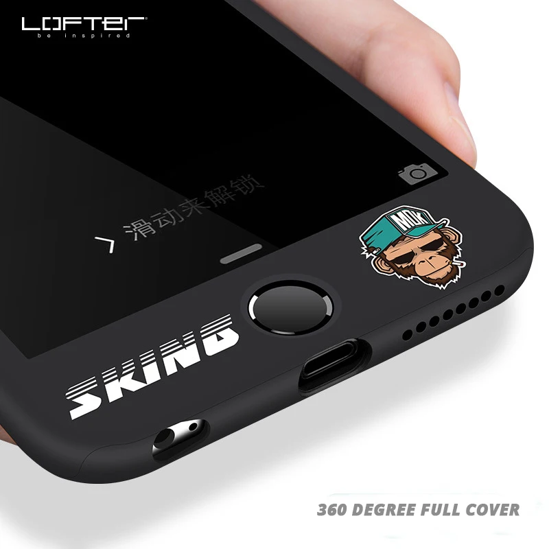 LOFTER 360 градусов полный жесткий чехол для iPhone 6 6s милый мультяшный гибридный