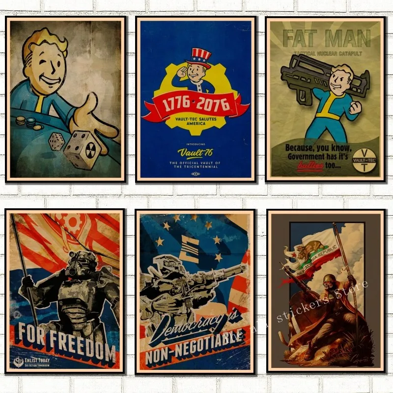 Fallout 3 4 игровой постер Fallout серия игра ретро плакат, крафт-бумага Бар Кафе домашний Декор картина Наклейка на стену/9005
Fallout 3 4 игровой постер Fallout серия игра ретро плакат, крафт-бумага Бар Кафе домашний Декор картина Наклейка на стену/9005
