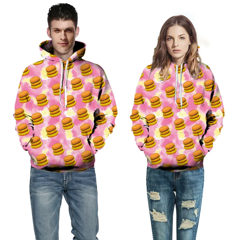 Hot Sell Men/Women Hooded With Cap Funny Print Beef Hamburger 3d galaxy Hoodies Sweatshirt Men Brand Clothing lovely Pullovers
Hot Sell Men/Women Hooded With Cap Funny Print Beef Hamburger 3d galaxy Hoodies Sweatshirt Men Brand Clothing lovely Pullovers