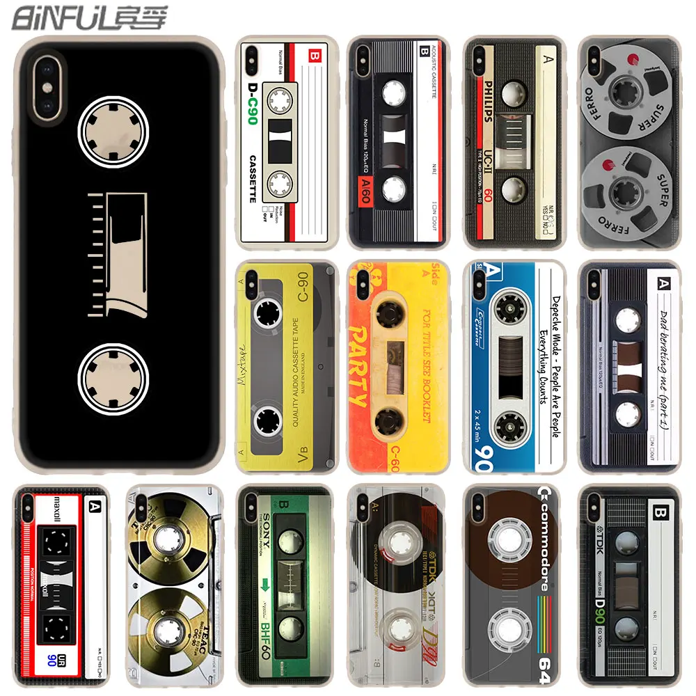 Retro Cassette Tape Silicone Soft Phone Shell Case for iPhone 13 12 11 Pro X XS Max XR 8 7 6 Plus SE 2020 Coque
Retro Cassette Tape Silicone Soft Phone Shell Case for iPhone 13 12 11 Pro X XS Max XR 8 7 6 Plus SE 2020 Coque