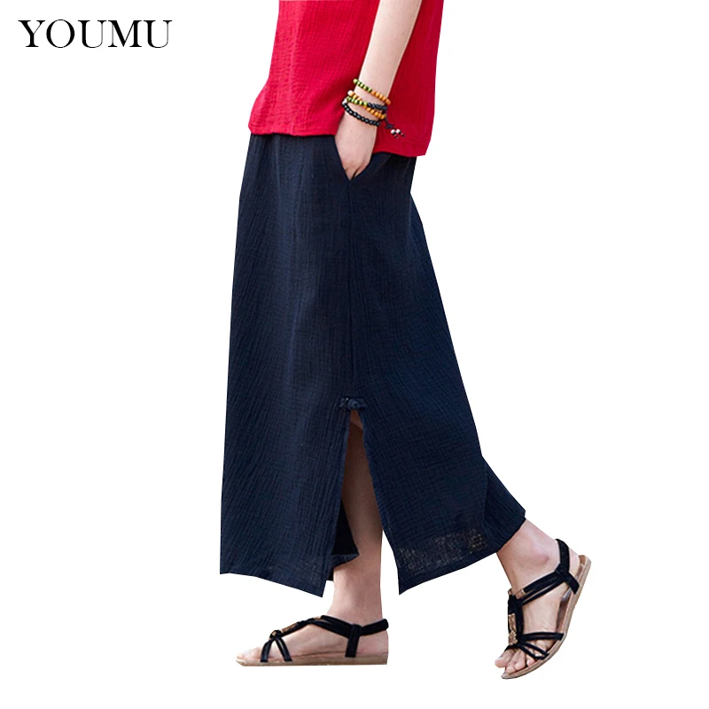 Womens Cotton Linen Skirt Vintage Split Ethnic Solid Long Bohemian Casual Loose Summer 223-122
Womens Cotton Linen Skirt Vintage Split Ethnic Solid Long Bohemian Casual Loose Summer 223-122