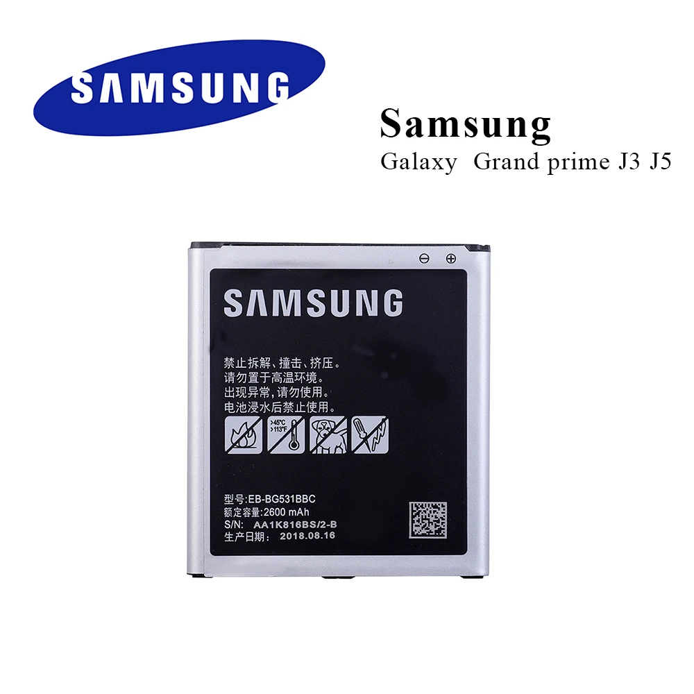 Оригинальная Аккумуляторная батарея для Samsung Galaxy Grand Prime J3 G530F G531 J5 J500 2016 J320F EB BG531BBE
