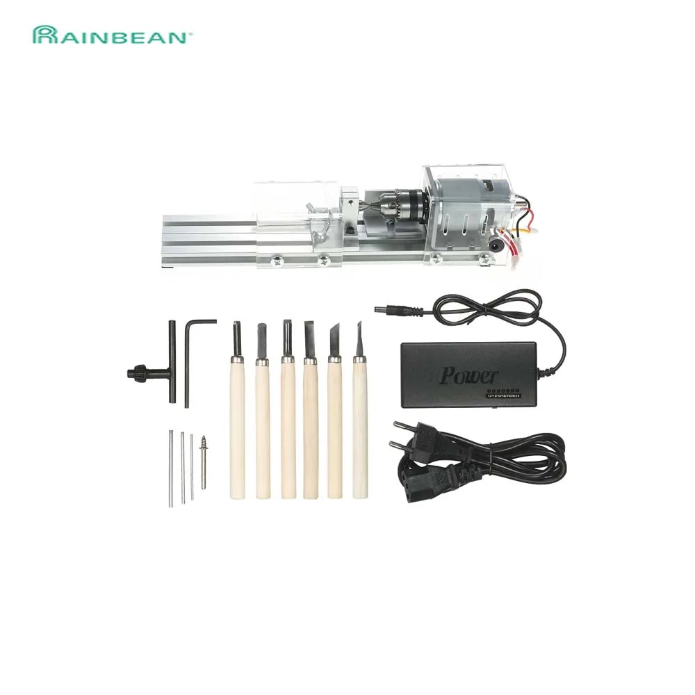 100W Cnc Mini Lathe Machine Tools DIY Woodworking Buddha Pearl Grinding Polishing Beads Wood Lathe Drill Rotary Tool 12-24V DC
100W Cnc Mini Lathe Machine Tools DIY Woodworking Buddha Pearl Grinding Polishing Beads Wood Lathe Drill Rotary Tool 12-24V DC