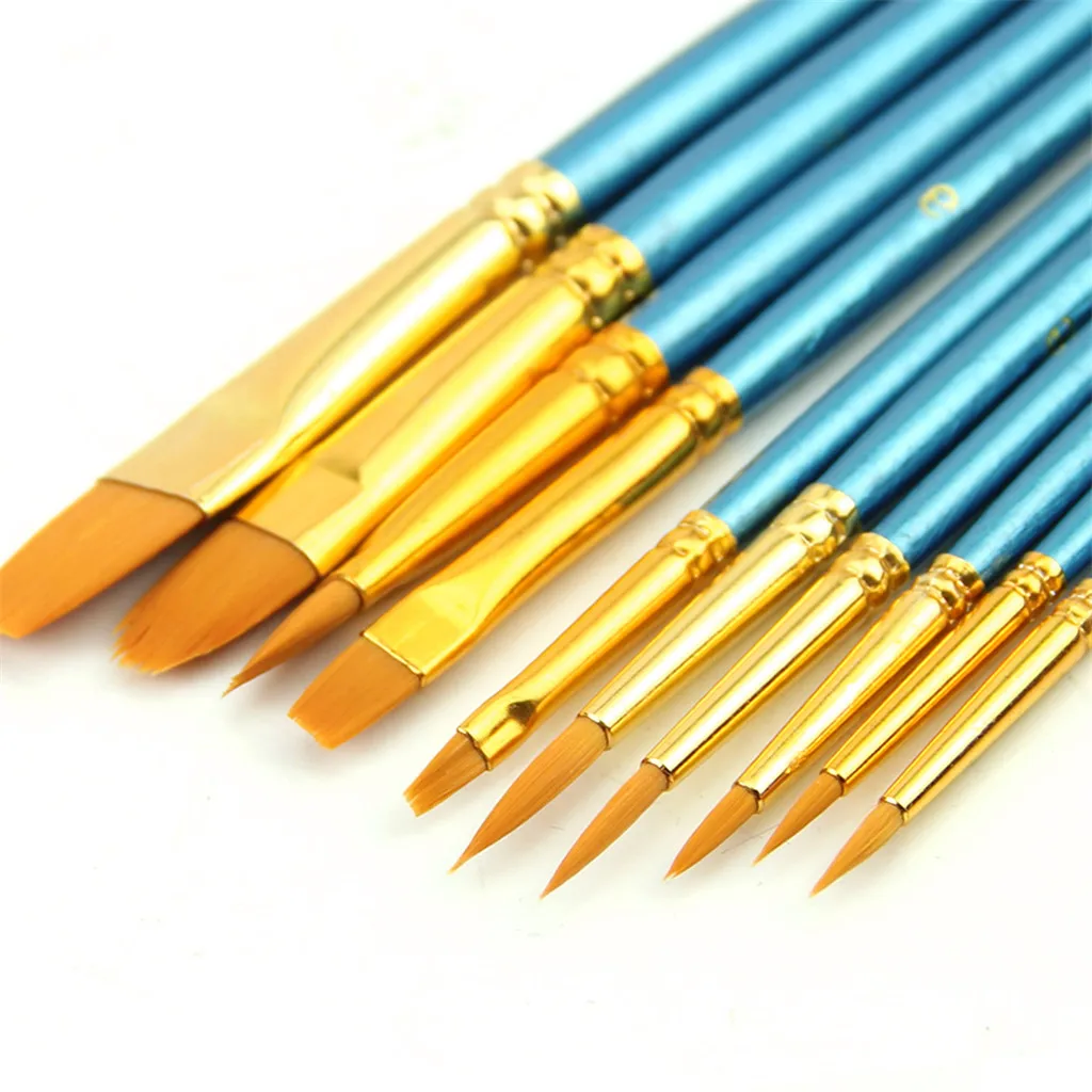 Free shipping 10Pcs Watercolor Round Pointed Acrylic Tip Nylon Hair Artists Paint Brush Set
Free shipping 10Pcs Watercolor Round Pointed Acrylic Tip Nylon Hair Artists Paint Brush Set