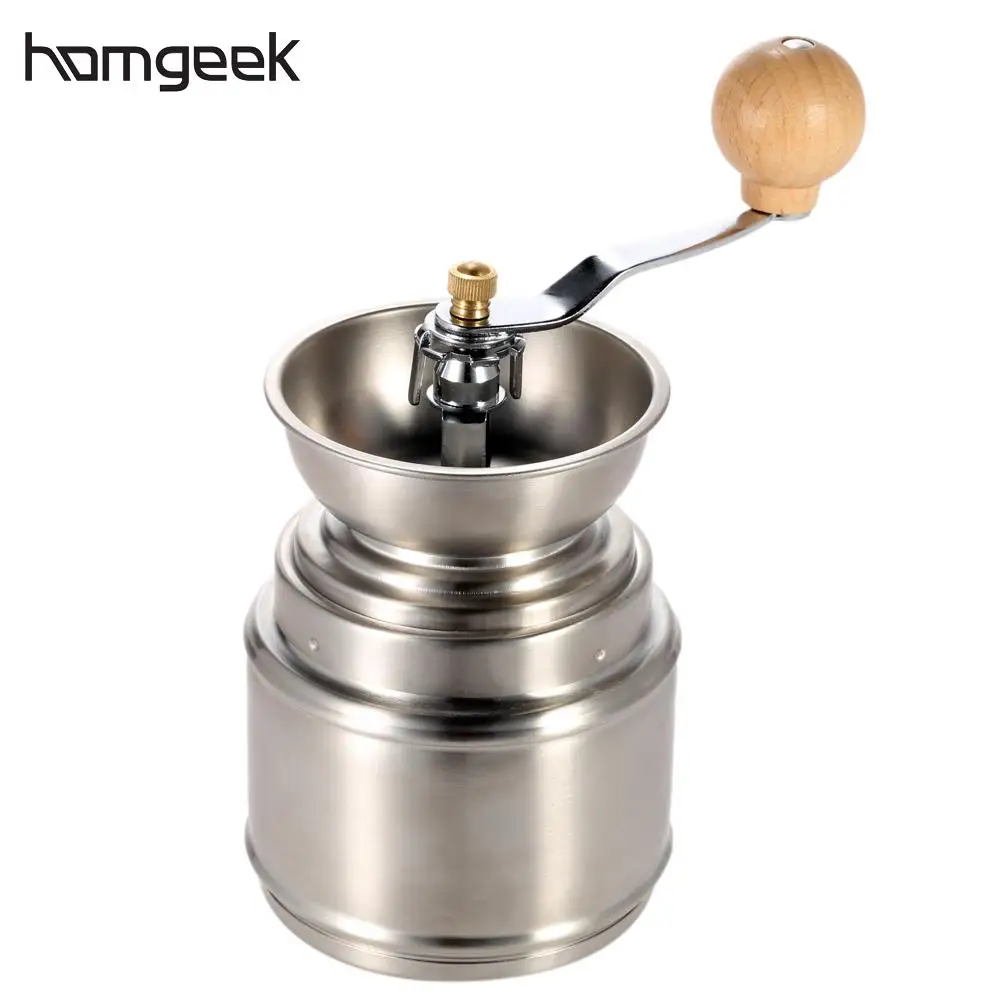 Homgeek Manual Coffee Grinders Durable Handy Manual Spice Bean Coffee Grinder Stainless Steel Burr Grinder with Ceramic Core
Homgeek Manual Coffee Grinders Durable Handy Manual Spice Bean Coffee Grinder Stainless Steel Burr Grinder with Ceramic Core