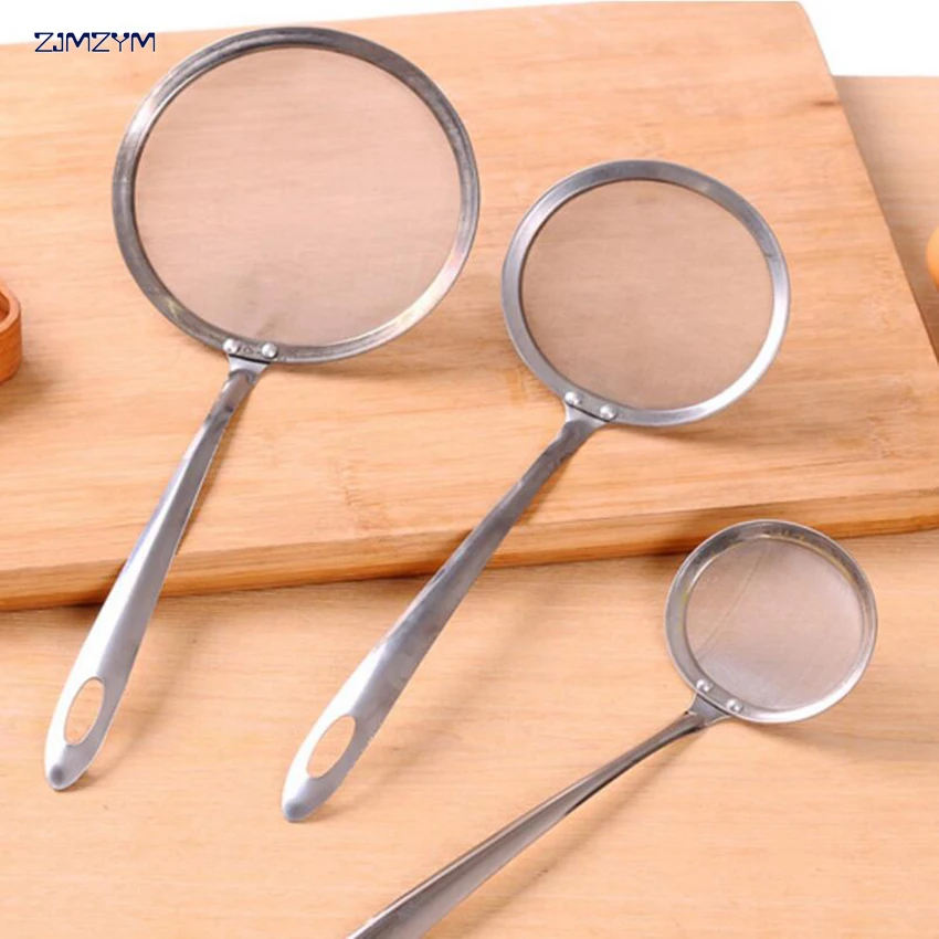 Stainless Steel Wire Fine Mesh Oil Strainer High Quality Flour Sifter Sieve Colanders Kitchen Tools three sizes
Stainless Steel Wire Fine Mesh Oil Strainer High Quality Flour Sifter Sieve Colanders Kitchen Tools three sizes