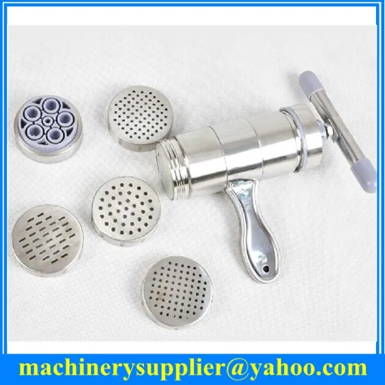 2015 hot sale manual pasta noodle press stainless steel noodle machine with 5 moulds
2015 hot sale manual pasta noodle press stainless steel noodle machine with 5 moulds