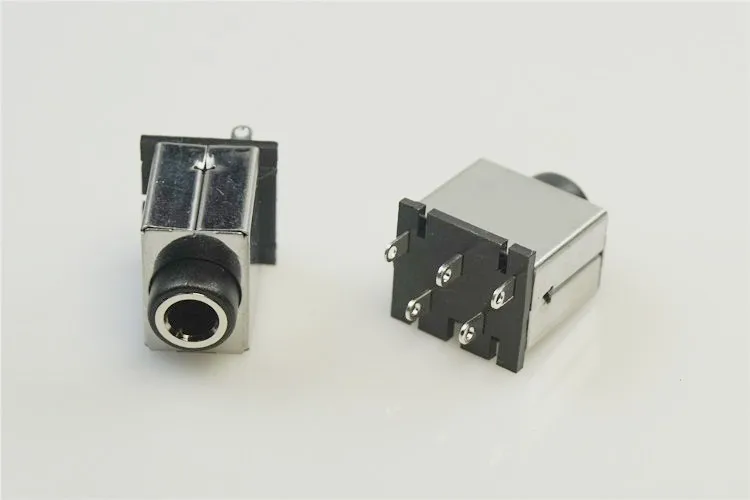100pcs TRS Vertical Phone Jack 3.5mm 5 contact stereo 3 conductor notebook computer 2 switches through hole shielded
100pcs TRS Vertical Phone Jack 3.5mm 5 contact stereo 3 conductor notebook computer 2 switches through hole shielded