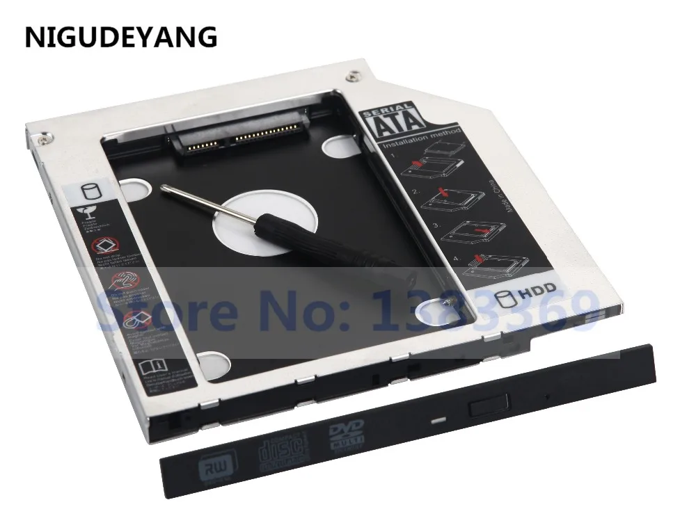 NIGUDEYANG 2nd SATA HDD SSD жесткий диск Caddy для MSI GE40 GE62 GT72 CX62 6QC 6QD GE72 6QF Apex Pro|Корпус жесткого