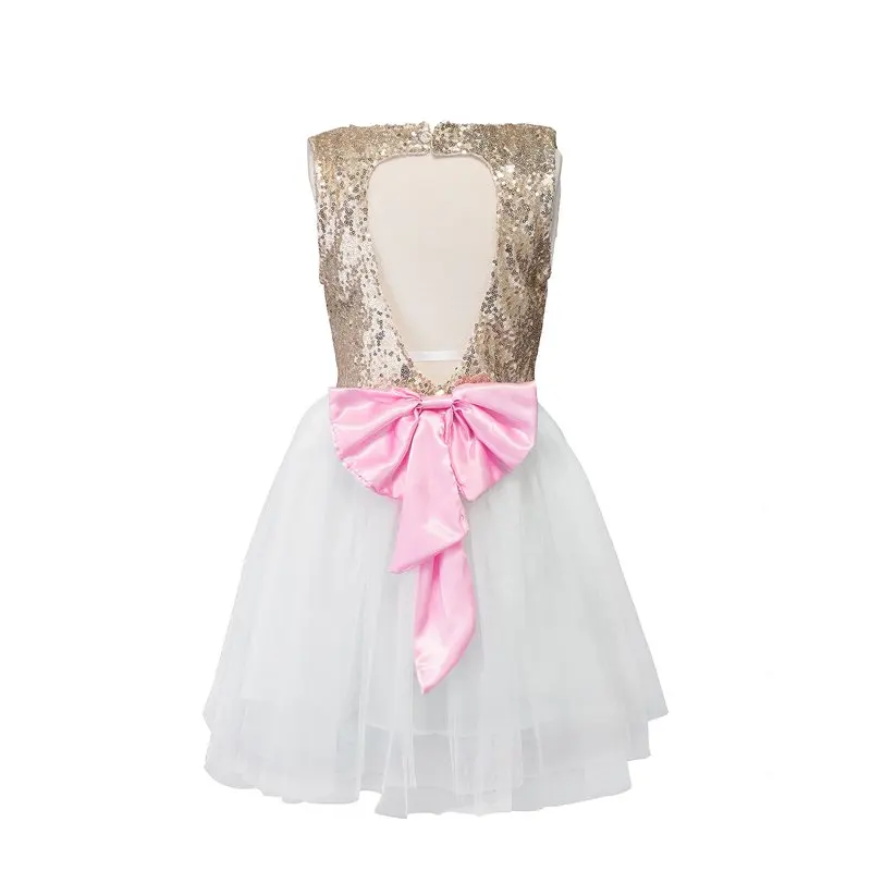 Girls Summer Dress Sleeveless Backless Sequined Casual Dress with Big Bow Children Elegant Party Ball Gown Clothes Kids Costume
Girls Summer Dress Sleeveless Backless Sequined Casual Dress with Big Bow Children Elegant Party Ball Gown Clothes Kids Costume