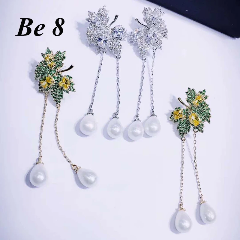 Be8 Brand Leaf Shape With Long Chain Pearl Earrings Wedding BrideTassel Earrings For Women Engagement Party Gifts Brinco E-294
Be8 Brand Leaf Shape With Long Chain Pearl Earrings Wedding BrideTassel Earrings For Women Engagement Party Gifts Brinco E-294