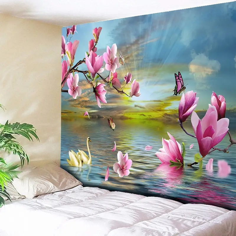 Pink Flower Tapestry Indian Mandala Tapestries Chic Sunlight Sea Wall Hanging Boho Wall Art Carpets Beach Mat 150x130/200x150cm
Pink Flower Tapestry Indian Mandala Tapestries Chic Sunlight Sea Wall Hanging Boho Wall Art Carpets Beach Mat 150x130/200x150cm