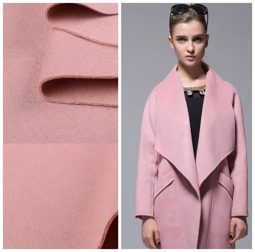 Factory direct export French high-end cashmere fabric winter jacket wool fabric light pink coat cashmere wool fabric cloth
Factory direct export French high-end cashmere fabric winter jacket wool fabric light pink coat cashmere wool fabric cloth