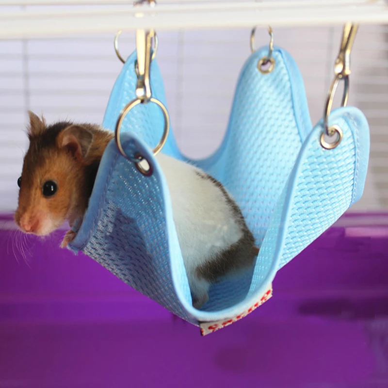 1pc Small Pet Hammock For Rabbit Hamster Totoro Ferret Guinea Pig Chinchilla Breathable Mesh Cage Bed Grinding Bag | Дом и сад