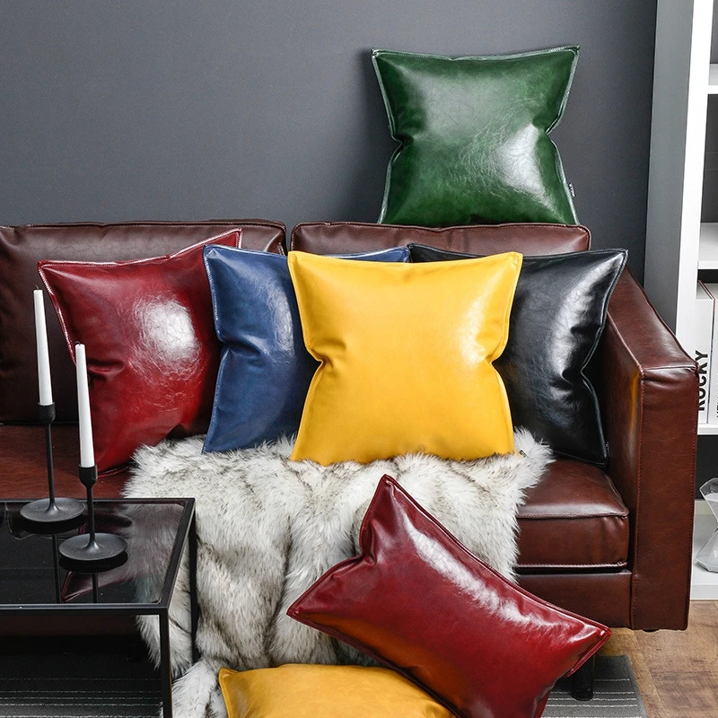 Solid Color Yellow Blue Home Decorative Pillowcase Soft PU Leather Throw Pillow Cases With Zipper Office Sofa Car Cushion Cover
Solid Color Yellow Blue Home Decorative Pillowcase Soft PU Leather Throw Pillow Cases With Zipper Office Sofa Car Cushion Cover