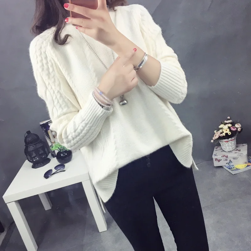 Pull Femme 2018 Autumn Winter Women Sweaters Pullovers Solid Knitting Mohair Sweater Female Tops
Pull Femme 2018 Autumn Winter Women Sweaters Pullovers Solid Knitting Mohair Sweater Female Tops