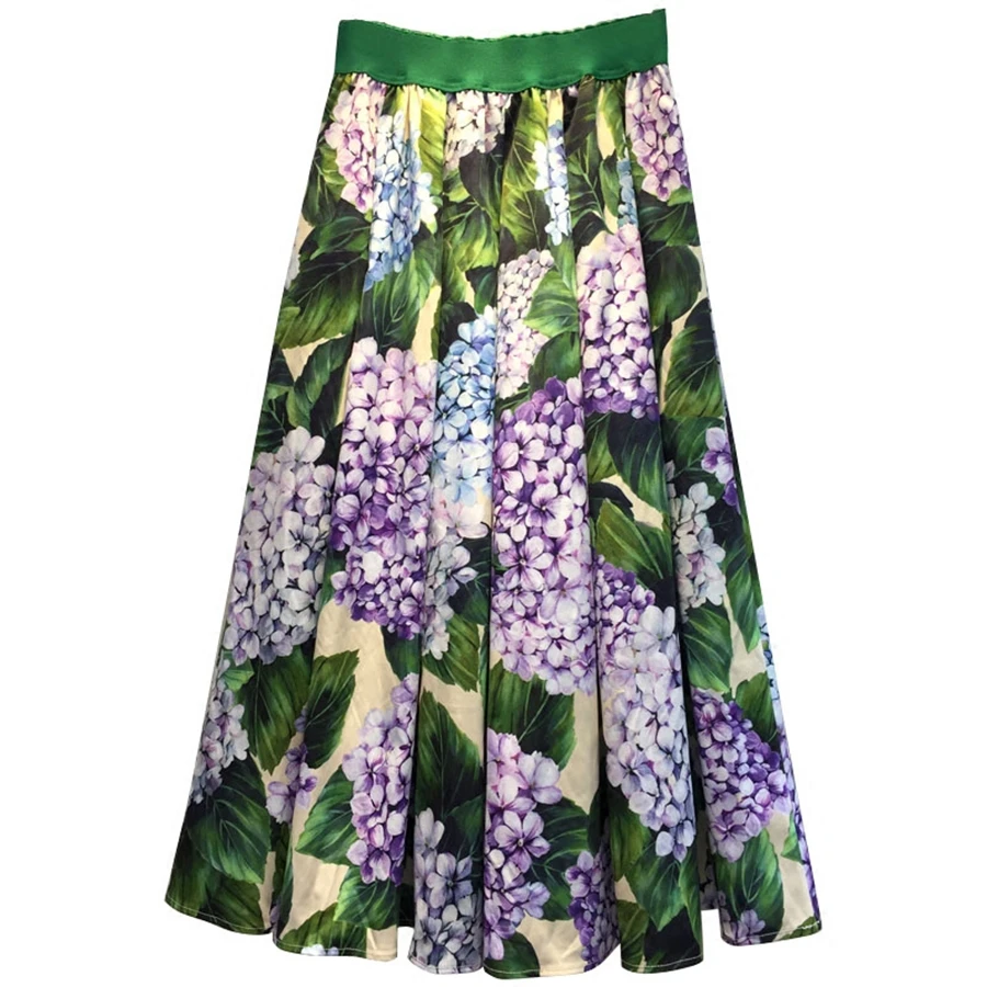 Customized Designer Fashion Skirt Women's 2017 Hydrangea Flora Print Waist Elastic Ladies Pleated Mid-Calf A-Line Skirts Saia
Customized Designer Fashion Skirt Women's 2017 Hydrangea Flora Print Waist Elastic Ladies Pleated Mid-Calf A-Line Skirts Saia