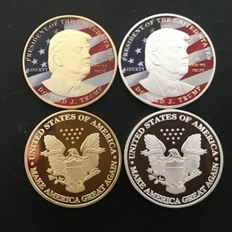 20 pcs Donald Trump badge president of USA 24K real gold silver plated 40 mm souvenir decoration coin
20 pcs Donald Trump badge president of USA 24K real gold silver plated 40 mm souvenir decoration coin