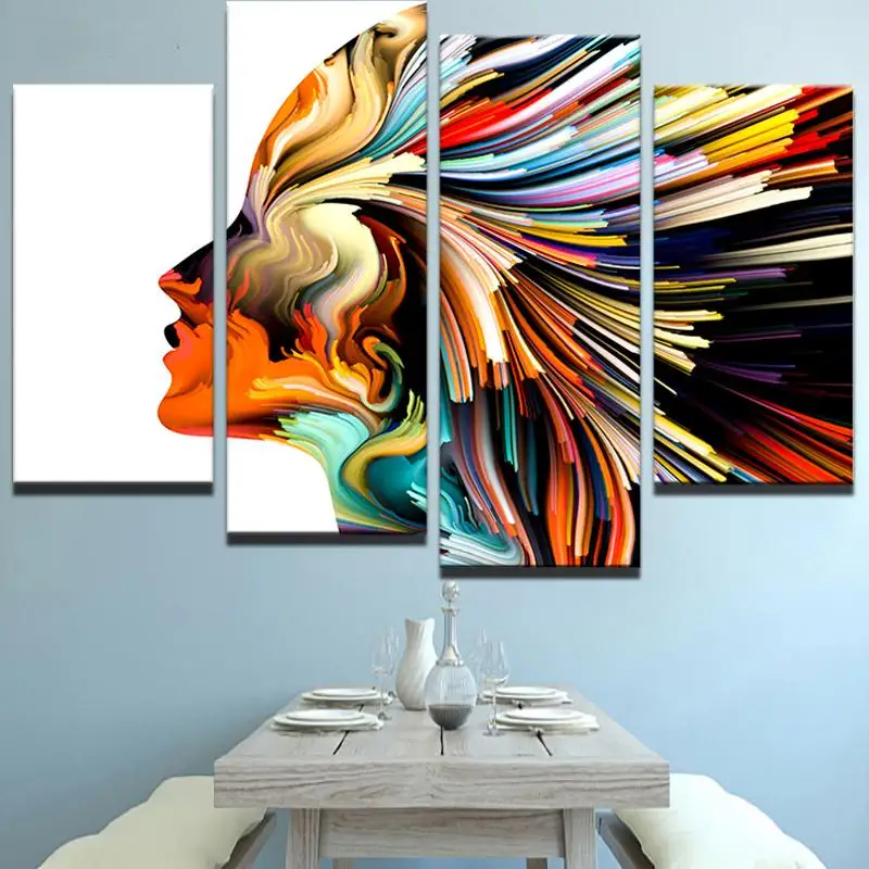 HD printed photo poster Abstract colorful female hair painting modern canvas wall art home decor
HD printed photo poster Abstract colorful female hair painting modern canvas wall art home decor